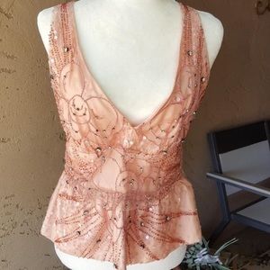 Tracey Reese sequin bow-back top